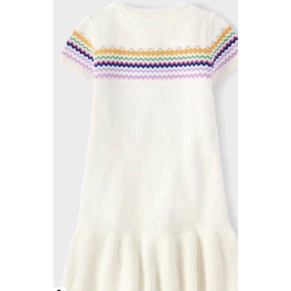 Girls Gymboree Intarsia Peplum Sweater Dress School Supplies Fairisles Size 6 - Picture 3 of 8